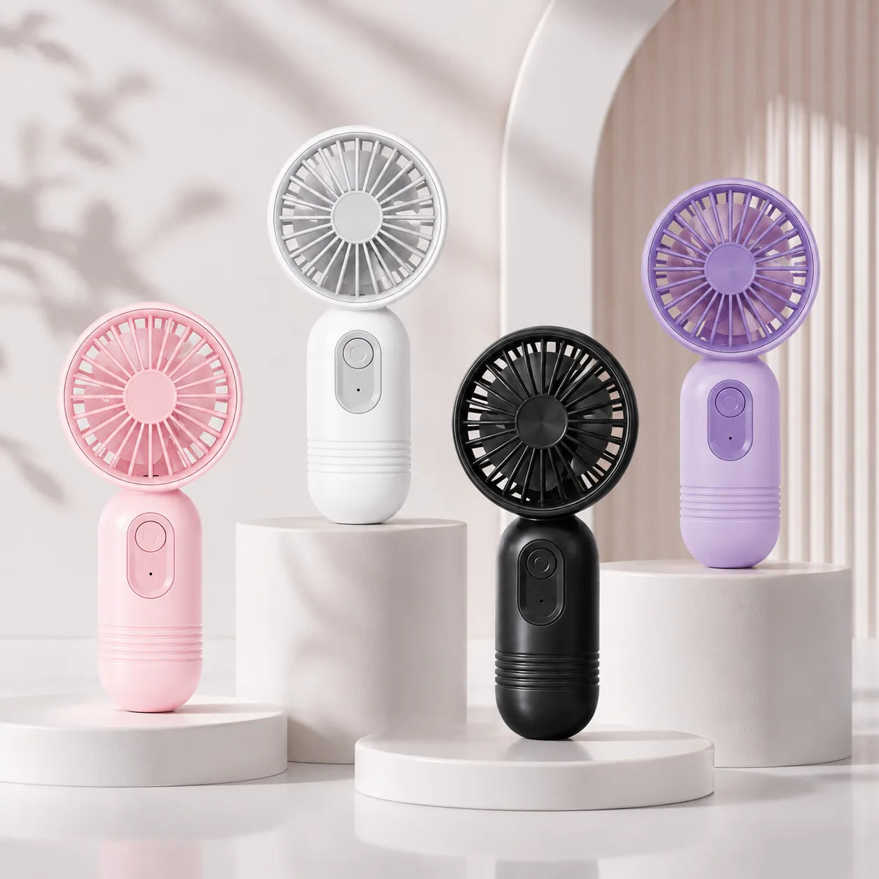 MiniBreeze mini fans in four colors